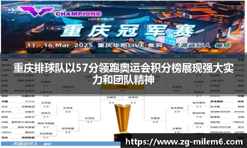 重庆排球队以57分领跑奥运会积分榜展现强大实力和团队精神